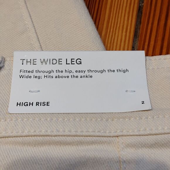 Ann Taylor The Wide Leg High Rise Natural Denim Jeans Above Ankle Length  NWT - Picture 6 of 11